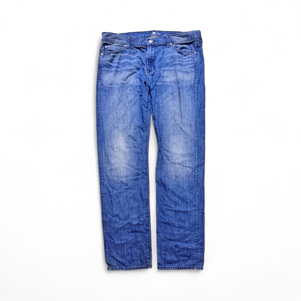 7 For All Mankind Men’s Slimmy Jeans Size 38x33 Blue Denim Straight